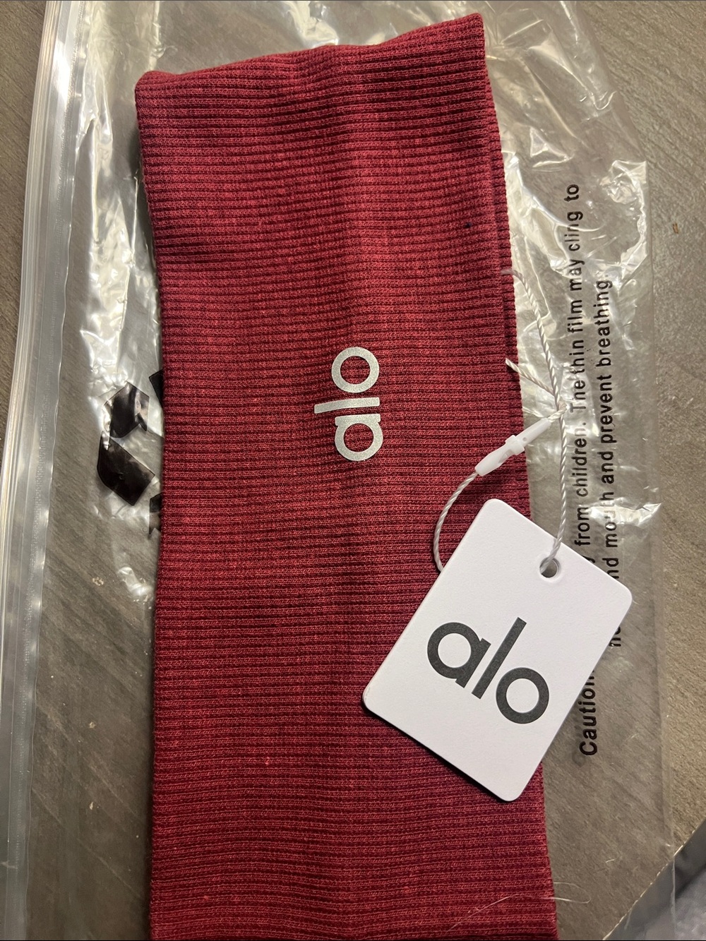 Ribbed Headband in Deep Burgundy